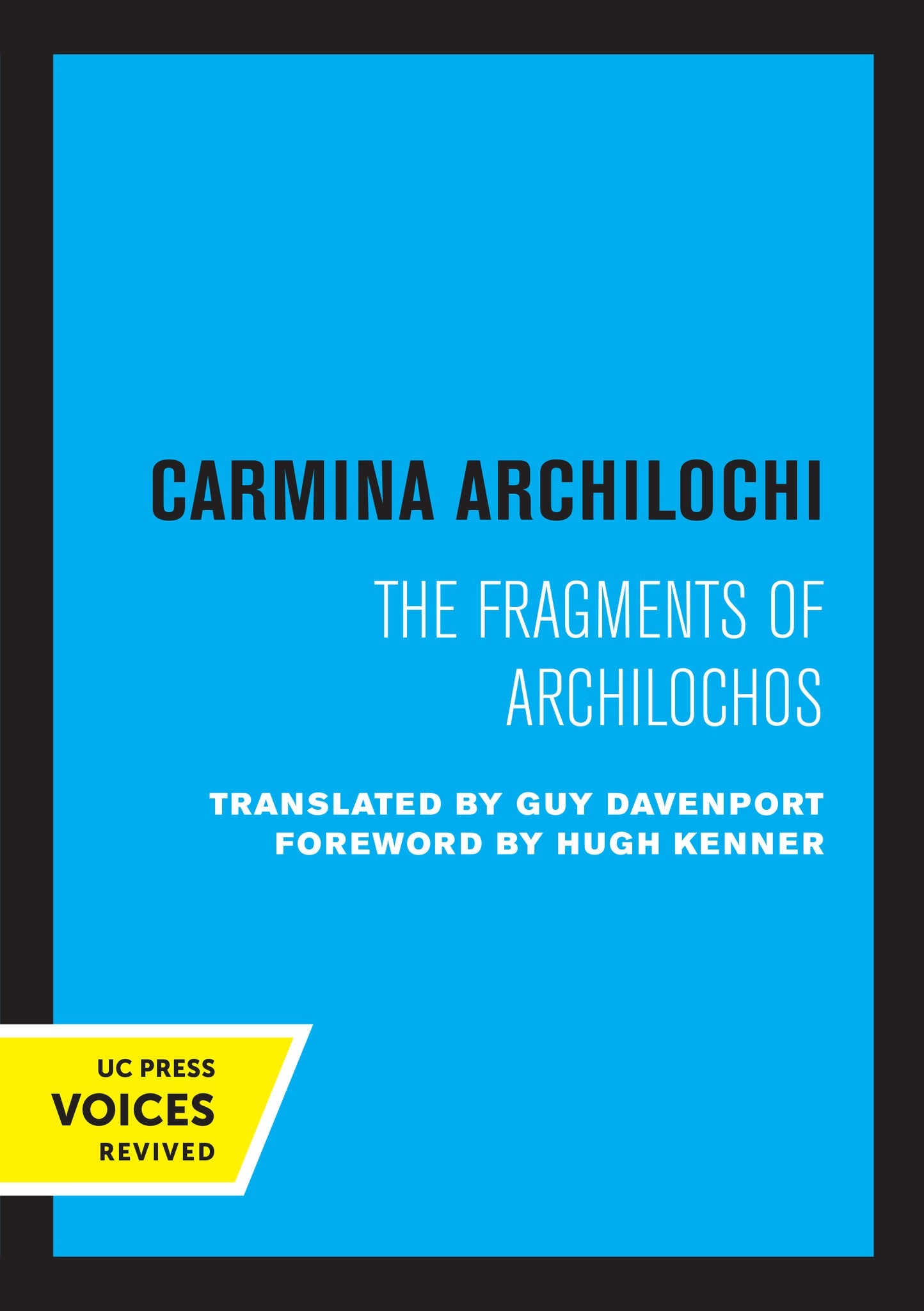 Cover image for Carmina Archilochi ISBN 9780520368750